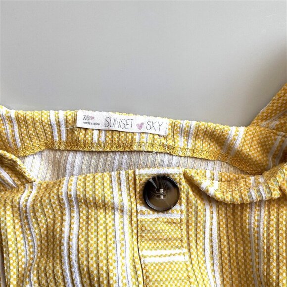 SUNSET SKY YELLOW & WHITE STRIPE JUMPSUIT - Picture 9 of 11